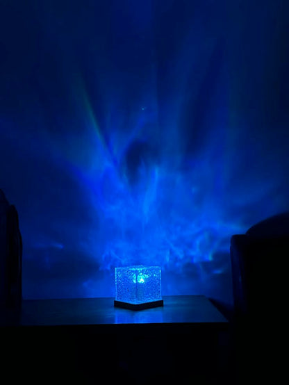 Rotating Water Ripple Night Light Aura Lamp